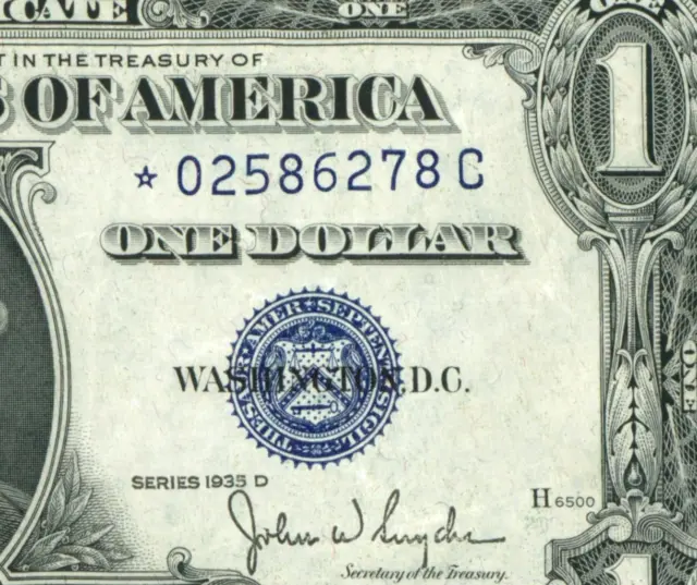 **STAR** $1 1935 D Silver Certificate DAILY CURRENCY AUCTIONS FREE RETURN