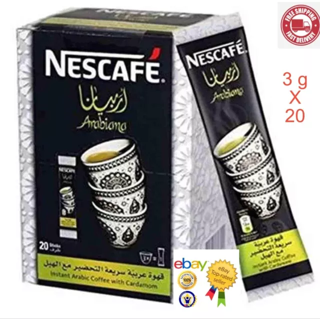 Boîte complète NESCAFE Arabiana café arabe instantané avec cardamome 3...