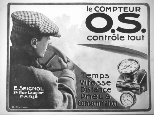 AD PRINT Original 1913 THE COUNTER O.S. CONTROL ALL - E.SEIGNOL