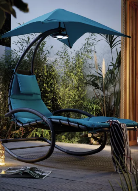 Helicopter chair with top led bluetooth speaker