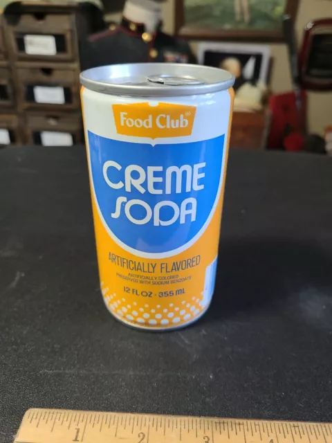 Vintage 1970s Soda Can Food Club Grocery Store Creme Soda