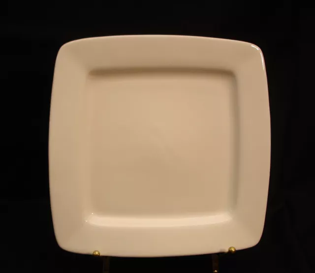 White Elements Square by Gibson Designs SALAD PLATE 7 5/8"   SET / 3