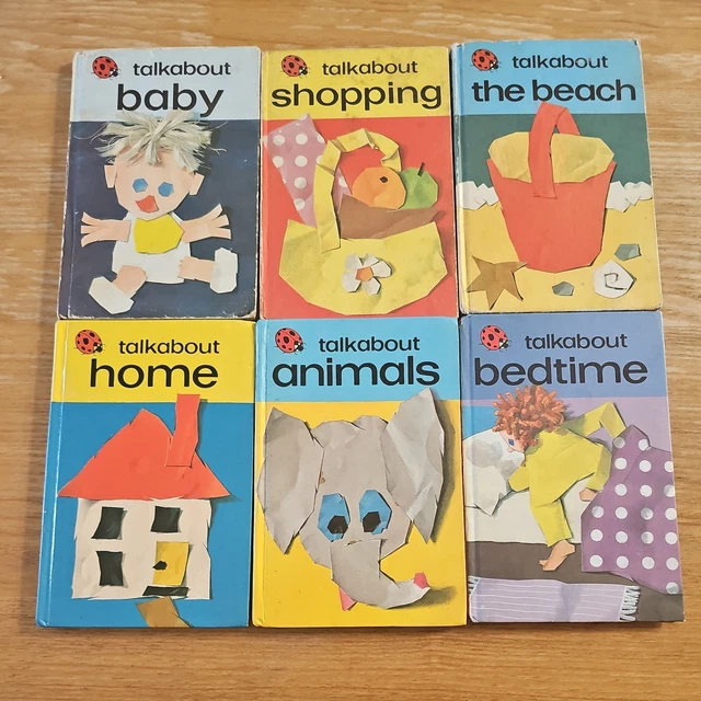 6 VINTAGE LADYBIRD Books Talkabout Series 735 1970s Beach Home Baby ...