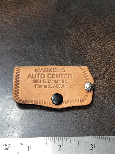 Vintage Leather Keychain Markels Auto Center York Pa