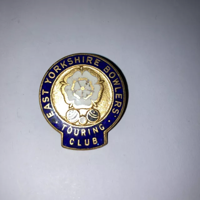 East Yorkshire Bowlers Touring Club Crown Green Bowls Bowling Lapel Badge
