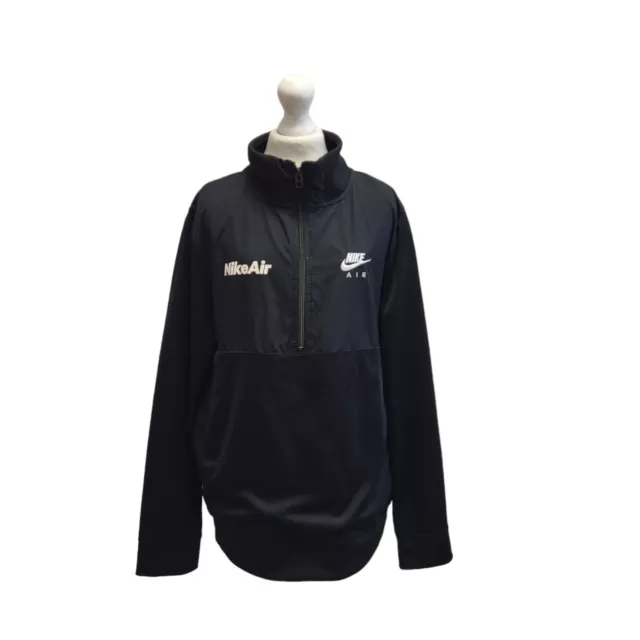 Nike Air Black Sports Track Jacket/Top 1/4 Zip Boys Size XL CC321