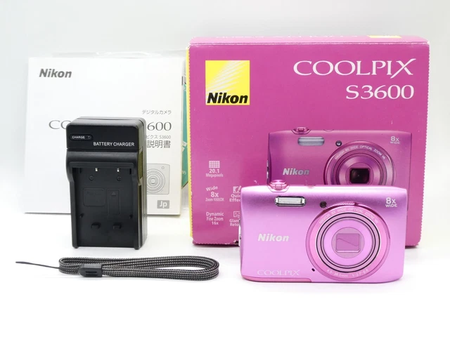 READ [NEAR MINT IN BOX] Nikon COOLPIX S3600 Pink 20.0MP Digital Camera JAPAN 2