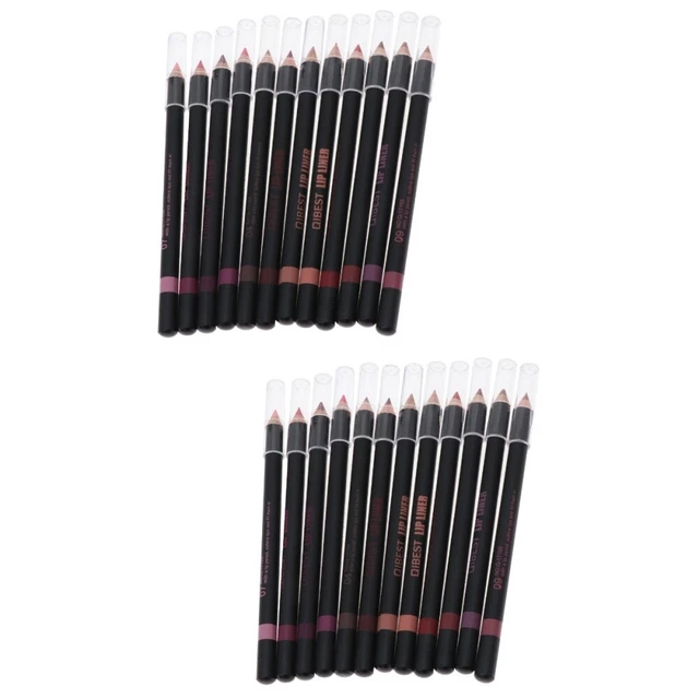 24 Stück Lippenstifte Glatte Lippenkonturenstifte Make-up-Lippenkonturenstift