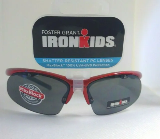 NEW boys Sunglasses IronKids Iron Kids by Foster Grant red Sport Active 02
