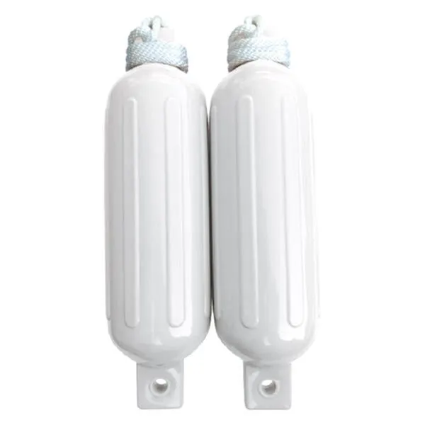 Seachoice 6.5" D x 23" L White Twin Eye Cylindrical Inflatable Fender Kit