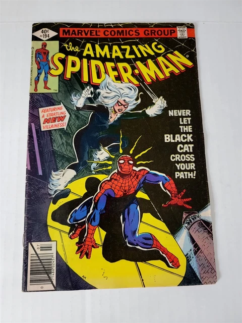 X-509 Marvel Comics Bronze Age 1979 The Amazing Spiderman #194 First Black Cat