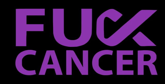 Fuck-Cancer Awareness Ribbon DieCut Vinyl Window Decal Sticker 6x3