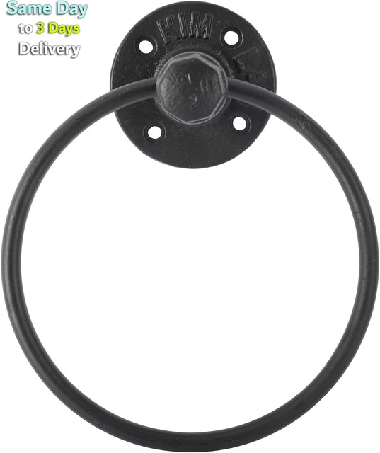 Highfree Industrial Pipe Hand Towel Rack Wall Mounted Metal Towel Holder for Bat
