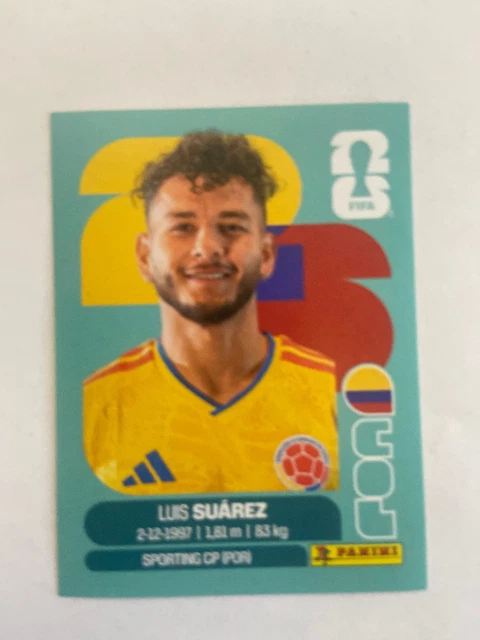 PANINI FIFA WORLD Cup 2026 Official Sticker Luis Suarez COL 19 0 26 panini-fifa-world-cup-2026-official-sticker-luis-suarez-col-19-0-26