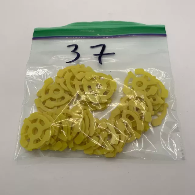 Lot of 37  Vinyl Record Adapter 45 R. P. M. Made In USA Yellow