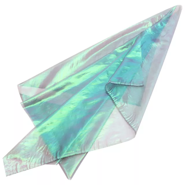 Holographic Iridescent Clear PVC Fabric Mirror Multicolor Vinyl Material  Bag DIY