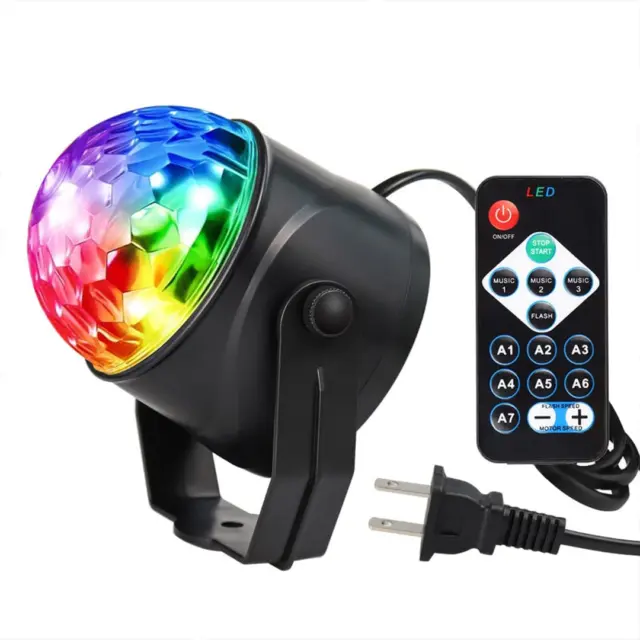 Sound Activated Disco Ball Party Lights with Remote Control Dj Lighting, Plug-In