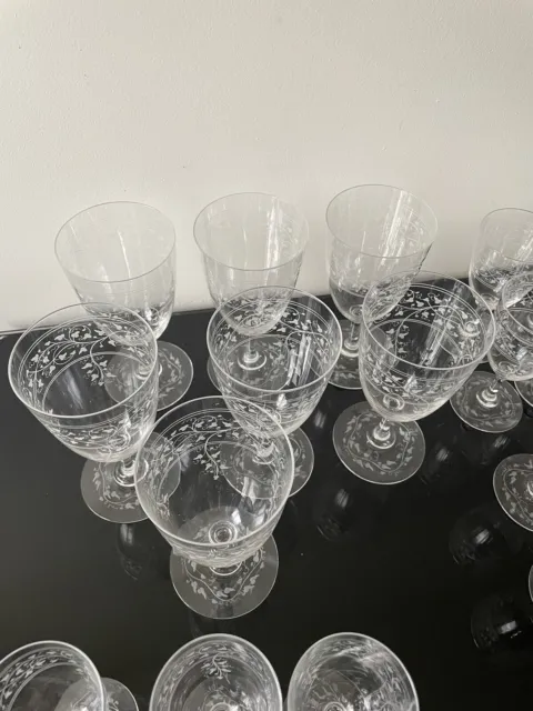 ancien service de verres en cristal grave baccarat st louis XIXe siècle 7