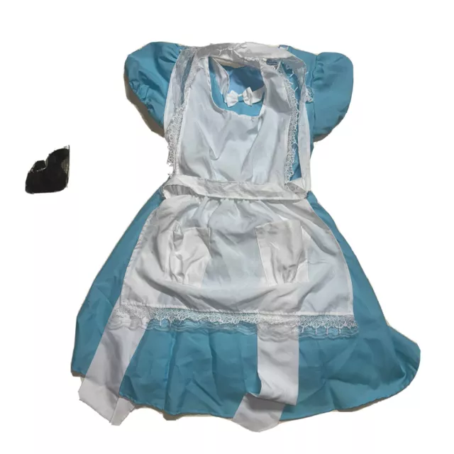 ALICE IN WONDERLAND Disney Costume Adult Large Maid Blue Dress ...