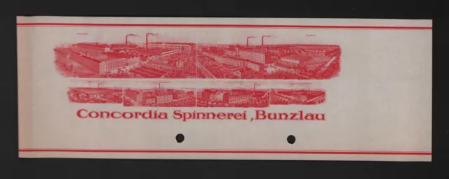 BUNZLAU, 2 x Werbung Druck-Bogen Verpackung 1910, Concordia Spinnerei