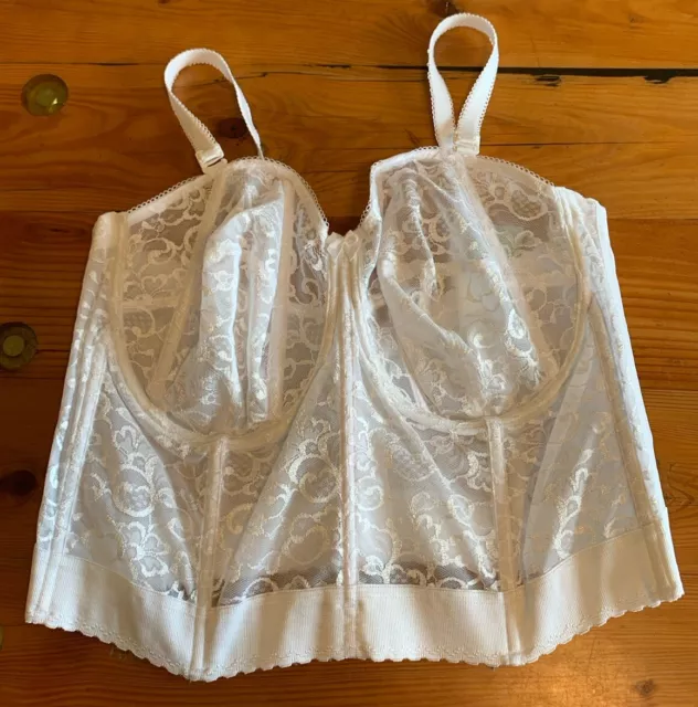 Goddess Classics Size 44DD Boned White Lace Bridal Corset Convertible