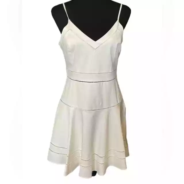 1847 NWT ~ Parker White Flared Mini Ivory Dress Large