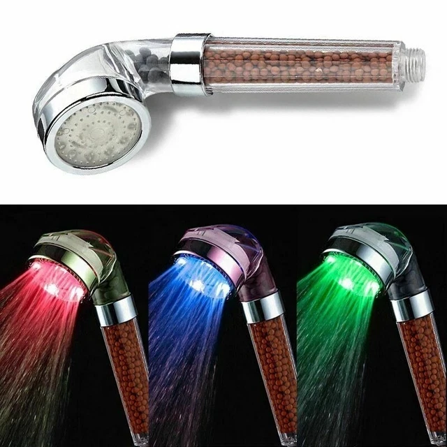 LED Duschkopf, Hochdruck Duschkopf Wellness Dusche Hand Spray Bunte 7 Farben