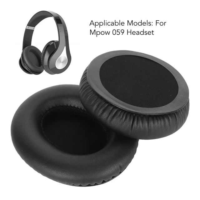 PROTEIN LEATHER EAR Pads For Mpow 059 Headphones High Elasticity