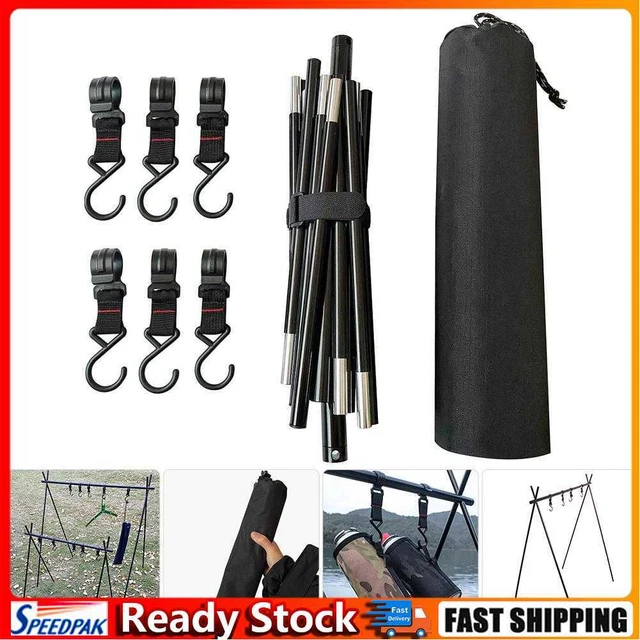 Hanging Rack Outdoor Camp Clothes Sundry Storage Hanger Triangle Shelf (L)