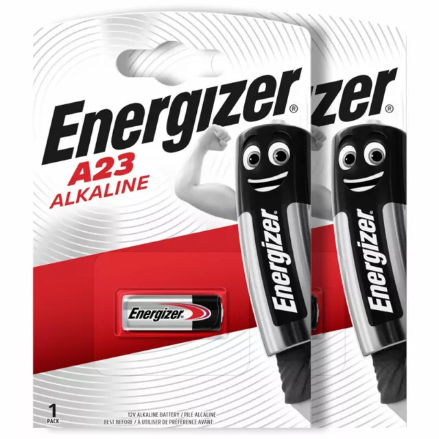 2 X Energizer Alcaline A23 Piles 12V MN21 A23 K23A LRV08 Alarmes Calculatrice