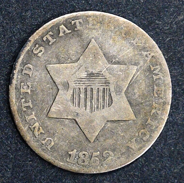 1852 Three Cent Silver Piece