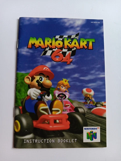 MARIO KART 64 Nintendo 64 Instruction Manual Booklet ONLY No Game ...
