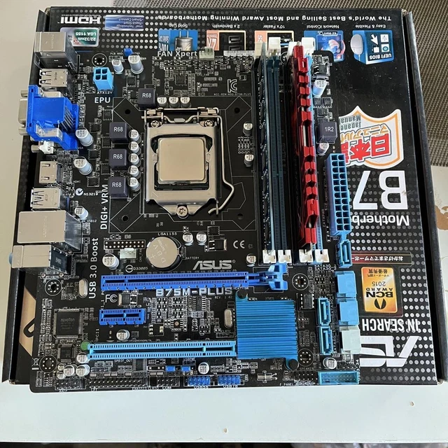 ASUS B75M-PLUS(LGA1155),Core i7-2600k 他 ASUS B75M-PLUS MOTHERBOARD Cpu I7-2600K Ram Combo Kit