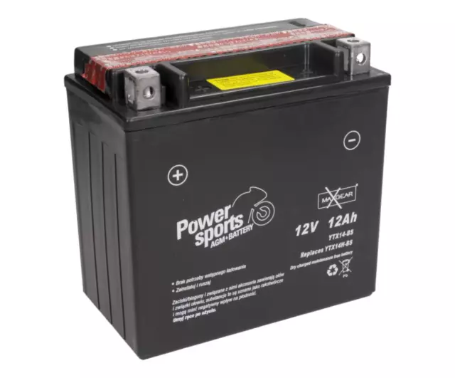 Maxgaer YTX14-BS Batterie de Moto 200A 12Ah pour Benelli Buell BMW