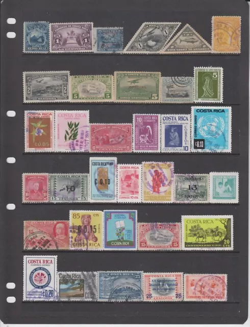 Costa Rica - 201no Mint & used different stamps (1863-2020) (CV$84)