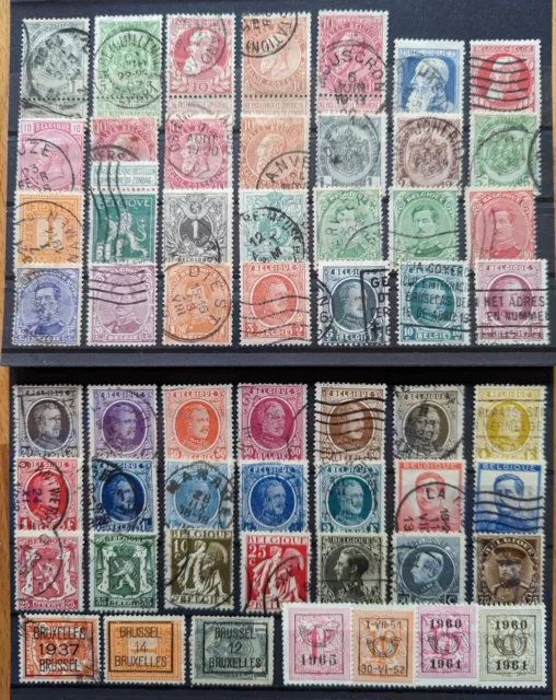 Belgien, kleines Lot mit Briefmarken, gestempelt, ungebraucht