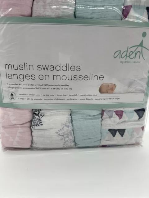 Aden + Anais Essentials Musselin Windel Decken für Baby Mädchen und Jungen Neugeborene 2