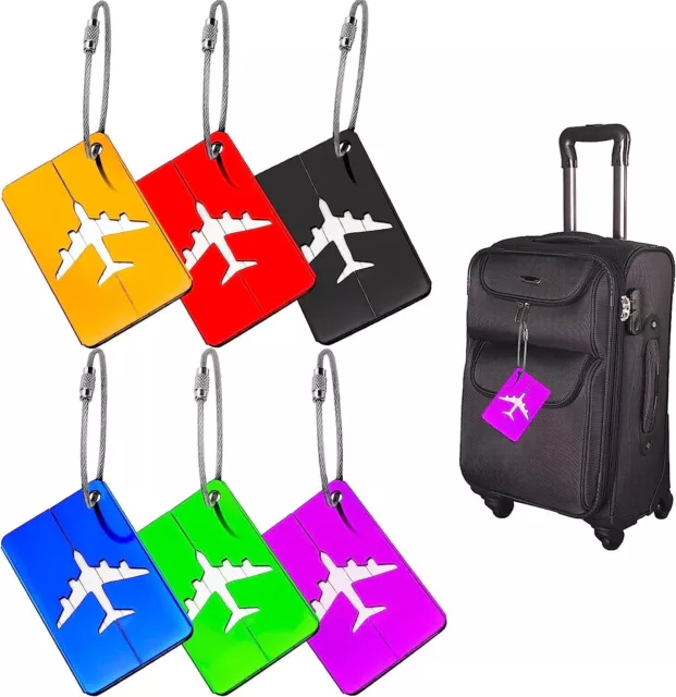 Luggage Tags Suitcase ID Card Name Metal Label Baggage Address Travel Holiday