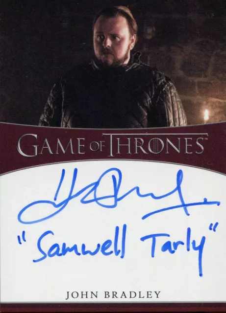 Game Of Thrones Complete Ins. Autograph Card John Bradley - Samwell Tarly