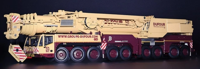Grue Mobile DEMAG AC700-9 IMC MODELS, échelle 1/50, Couleur Rouge PONTICELLI, Neuve