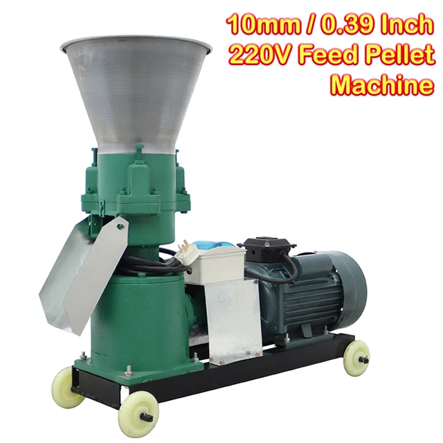 220V Feed Pellet Machine 10mm(0.39") Pelletizer for Animal Pond Farm 200kg/h
