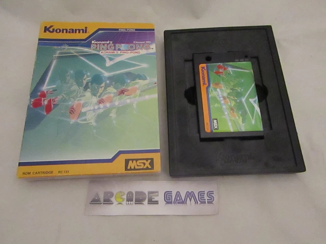 Jeu MSX Ping Pong Konami 1985 - Cartouche Avec Notice Et Emballage, Bon état