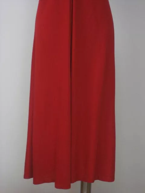 RALPH LAUREN NWT Red Halter Stretch Long Dress L Large $179 $69.00 ...