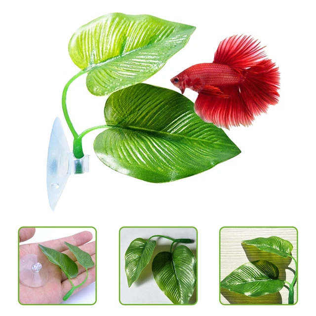 Cama de plástico cama hoja de betta cama de hojas para hamaca betta pez