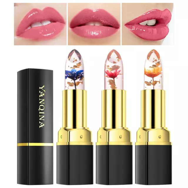Beauty Flower Crystal Jelly Lipstick Moisturizer Discoloration Balm.s