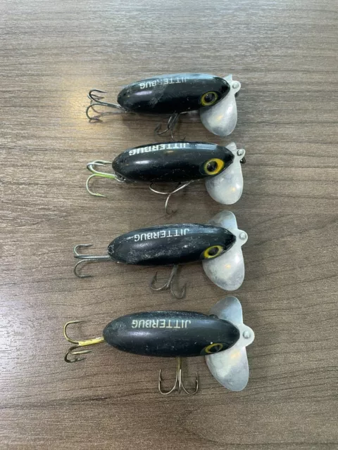 (3) Fred Arbogast Weedless Jitterbug 3/8 oz Top Water Fishing Lures Lot of 3