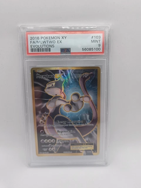 Pokemon Mewtwo Ex - Psa 9 Mint- Xy Evolutions 103/108 Graded Psa 9 Full Art