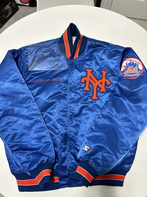 Starter New York Mets Jacket sz Large Lets go Mets diamond collection