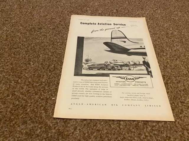 Ac35 Advert 11X8 Anglo American Oil Company Ltd - Esso Aviation Products