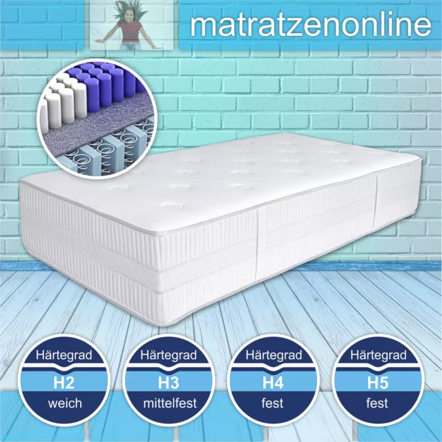 Boxspringmatratze Doppelfederkern Boxspringbettmatratze EXTRAHOCH 80x200 90x200